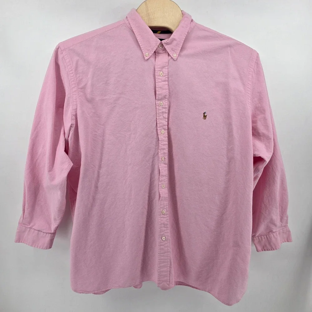 Ralph Lauren Oxford Shirt Mens 3XB Classic Cotton Pink Heritage Preppy Ivy Big